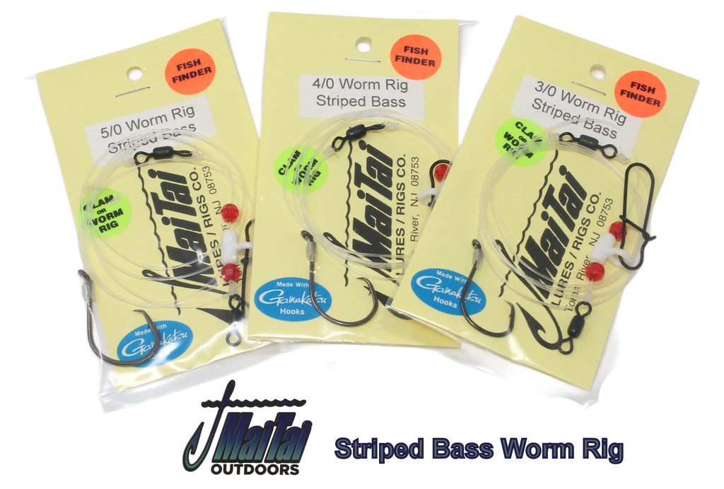 MaiTai Striped Bass Worm Rig – Grumpys Tackle