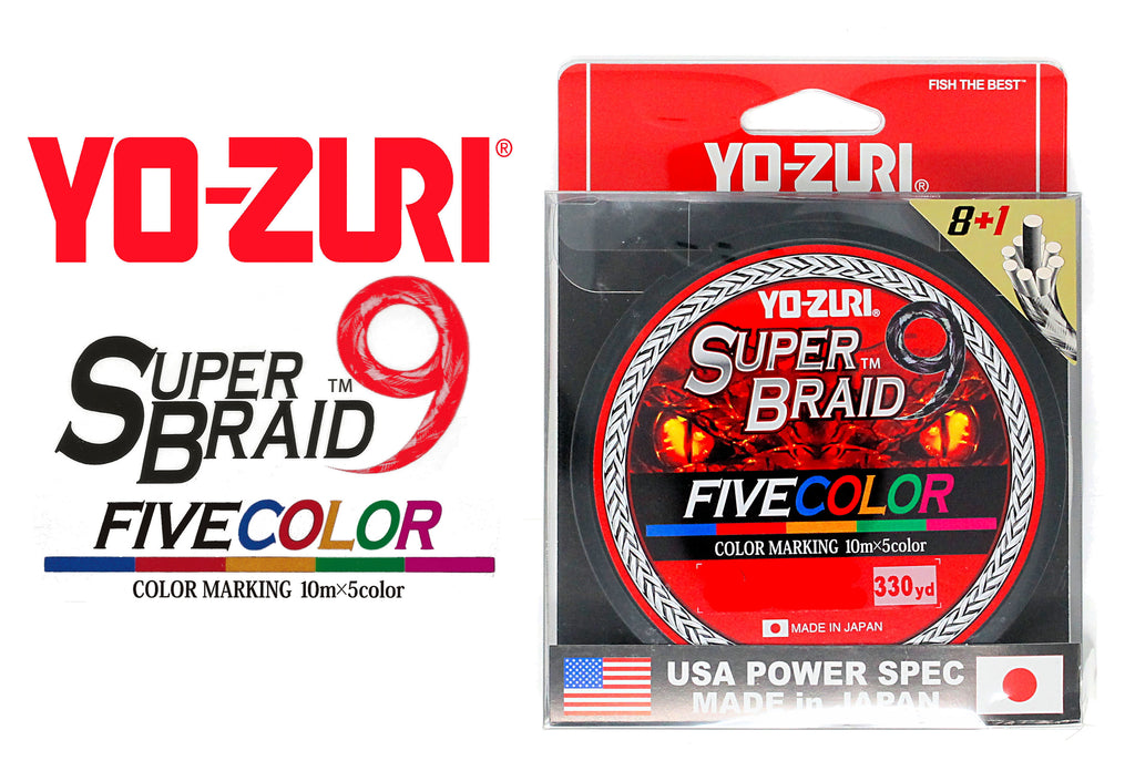 Yo-Zuri SuperBraid 9 Five Color Braided Line – Grumpys Tackle Yo-Zuri SuperBraid 9 Five Color Braided Line – Grumpys Tackle