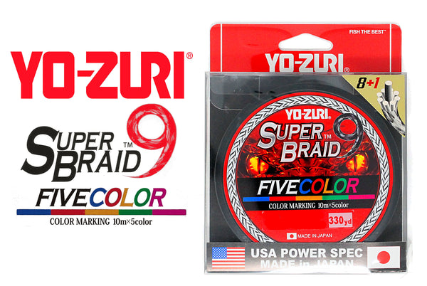 Yo-Zuri SuperBraid 9 Five Color Braided Line