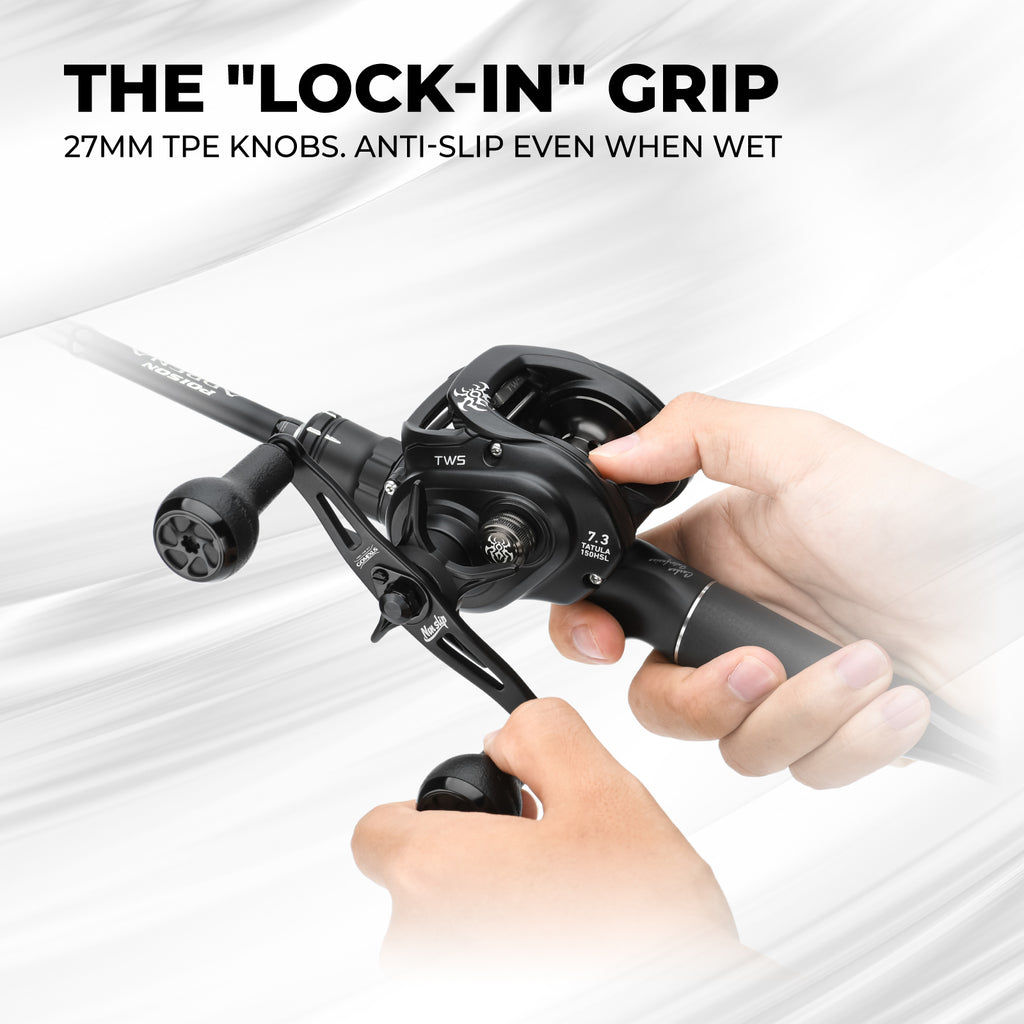 Gomexus MBD-A27 100mm Baitcasting Reel Handle Upgrade with UV TPE Knob – Grumpys Tackle