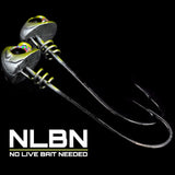 No Live Bait Needed (NLBN) Screw Lock Jig Heads - 8 Inch