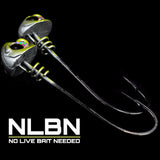 No Live Bait Needed (NLBN) Screw Lock Jig Heads - 8 Inch