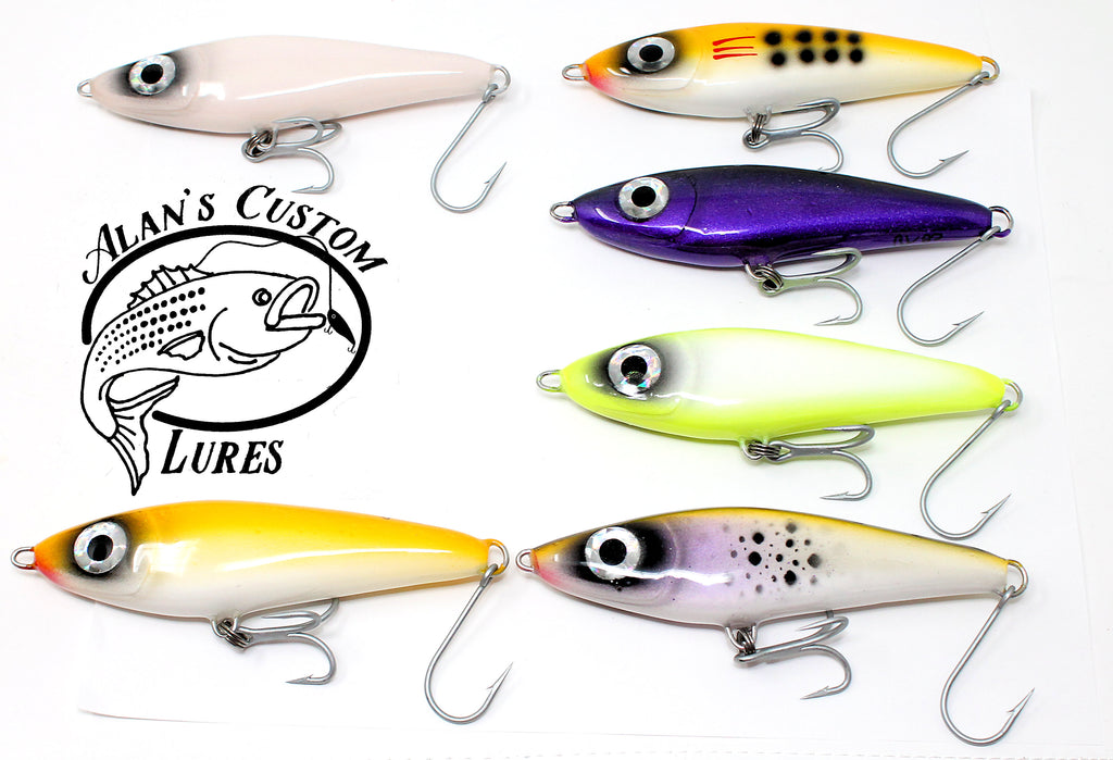 Alan's Custom Lures Mini Dart, Sinking 4.75, 1.8 oz, Yellow