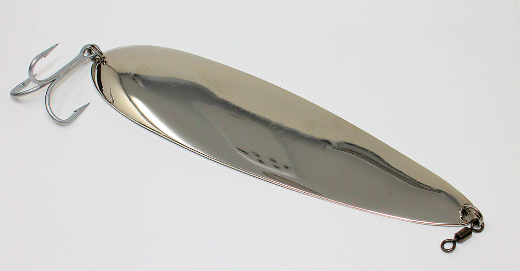 Nichols Lures Ben Parker Magnum Striper Spoon - 6.5in - Silver Chrome