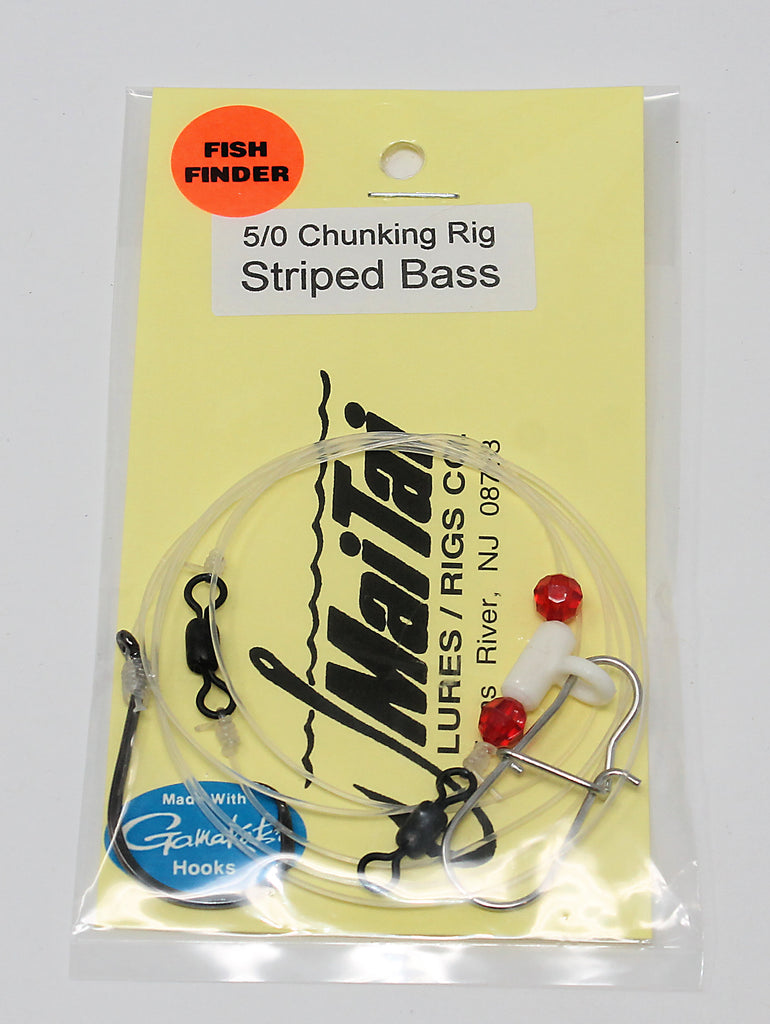bass fishing lure rigs MaiTai Striped Bass Chunking/Eel Rig With Fish Finder – Grumpys Tackle