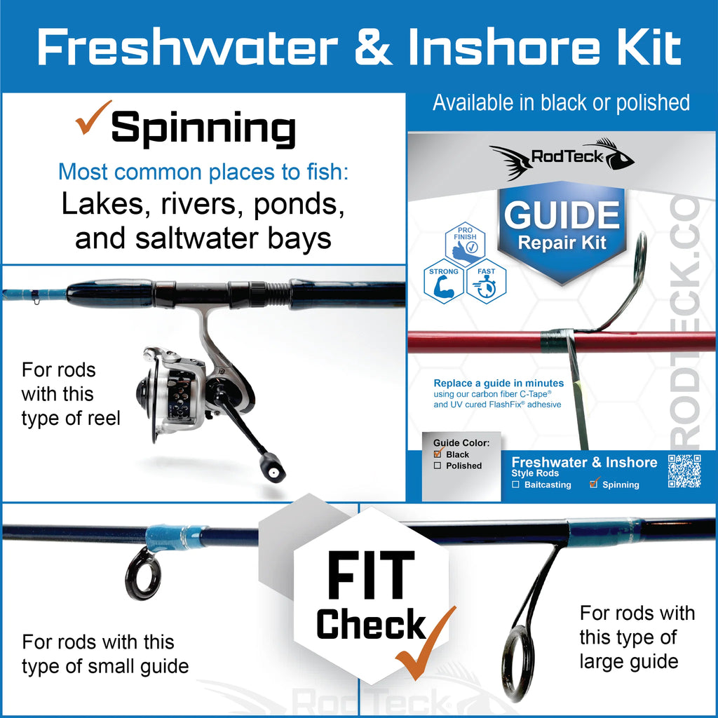 fishing reel and rod repair RodTeck Guide Repair Kit – Grumpys Tackle