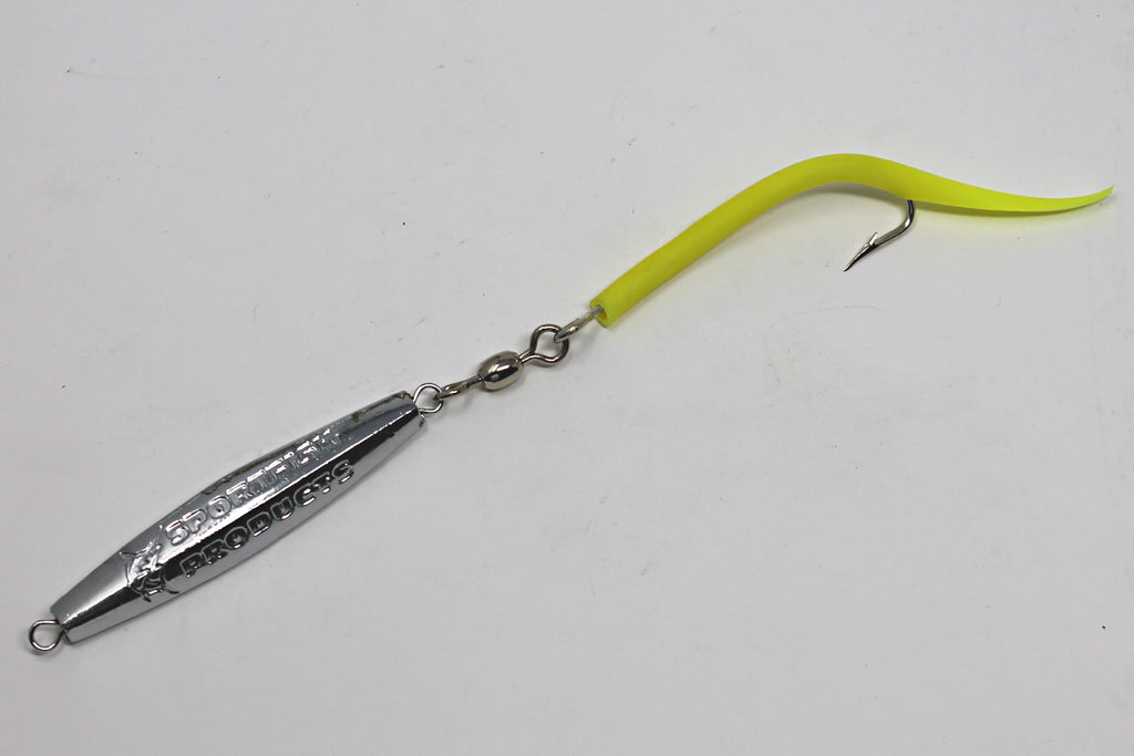 a17 fishing lure UMT Cape Cod Diamond Jig 2oz Chrome Green Rubber Teaser 6/0 Custom Mustad Hook for Tuna, Stripers, Bluefish & Sea Bass : Sports & Outdoors A17 2oz Cape Cod Diamond