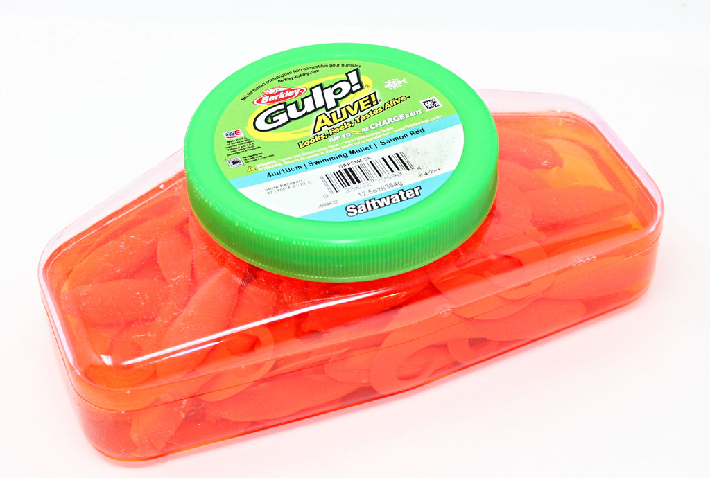 berkley gulp gulp alive plastics tackle box burn storage Berkley Gulp! Alive!® Saltwater Swimming Mullet