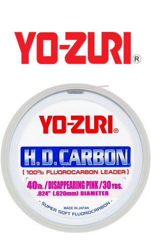 Yo-Zuri HD Disappearing Pink Fluorocarbon Leader 30yd - 50 lb