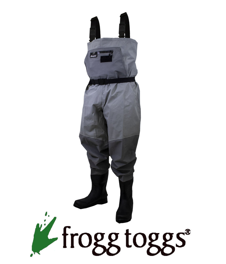 Frogg Toggs Men's Hellbender Pro Bootfoot Lug Sole Chest Wader, Gray, 9