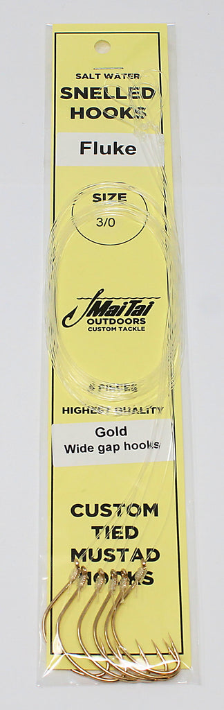 MaiTai Snelled Hooks - Wide Gap - Fluke – Grumpys Tackle