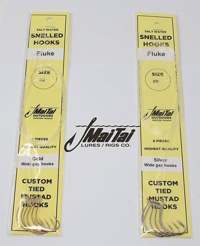 MaiTai Snelled Hooks - Wide Gap - Fluke